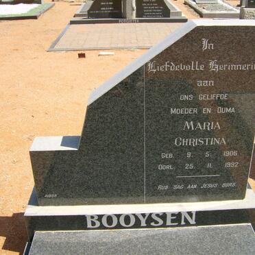 BOOYSEN Maria Christina 1906-1992