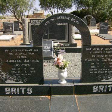 BRITS Adriaan Jacobus Booysen 1899-1982 &amp; Martha Catharina 1906-1981