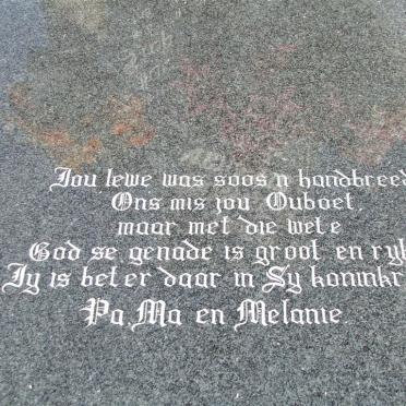 BURGER Jacobus Stephanus 1971-1994