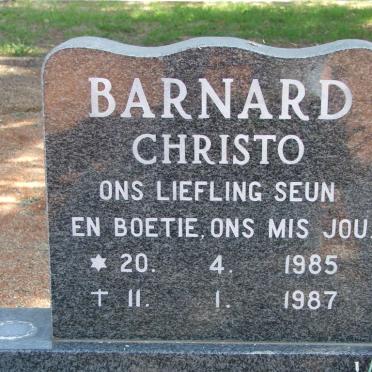 BARNARD Christo 1985-1987