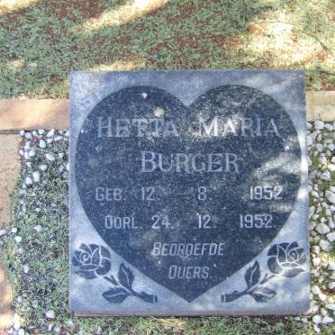 BURGER Hetta Maria 1952-1952