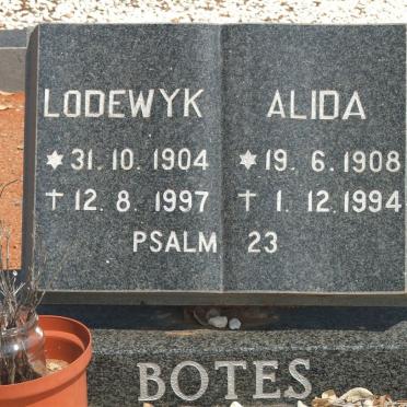 BOTES Lodewyk 1904-1997 &amp; Alida 1908-1994