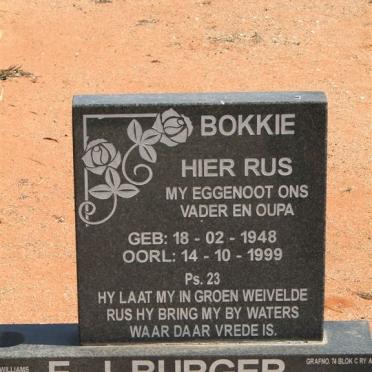 BURGER E.J. 1948-1999