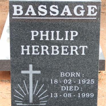 BASSAGE Philip Herbert 1925-1999