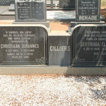 CILLIERS Christiaan Johannes 1903-1981 &amp; Gertruida Elizabeth 1906-1986