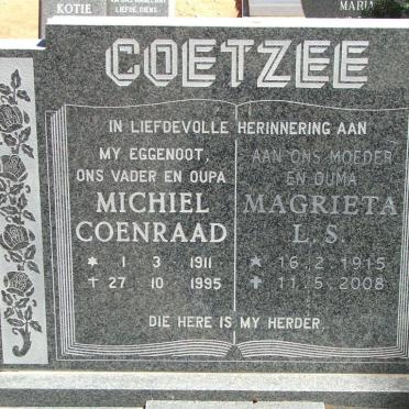COETZEE Michiel Coenraad 1911-1995 &amp; Magrieta L.S. 1915-2008