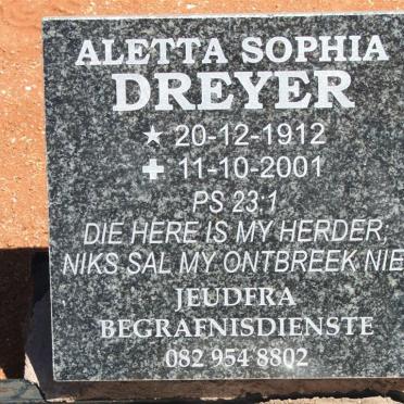 DREYER Aletta Sophia 1912-2001