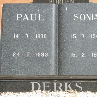 DERKS Paul 1938-1993 &amp; Sonia 1942-1975