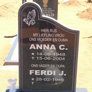 DURANDT Ferdi J. 1946-  &amp; Anna C. 1948-2004