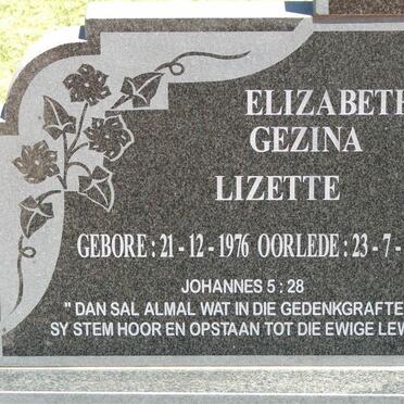 FEREIRRA Elizabeth Gezina 1976-2004