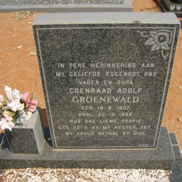GROENEWALD Coenraad Adolf 1907-1988