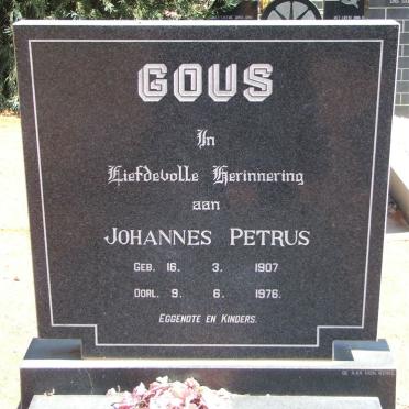 GOUS Johannes Petrus 1907-1976