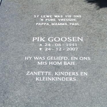 GOOSEN Francois 1973-1997 :: GOOSEN Pik 1941-2007