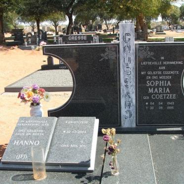 GOUSSARD Sophia Maria nee COETZEE 1949-1995 :: GOUSSARD Hanno 1970-2004
