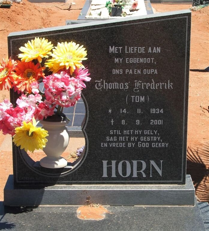 HORN Thomas Frederik 1934-2001