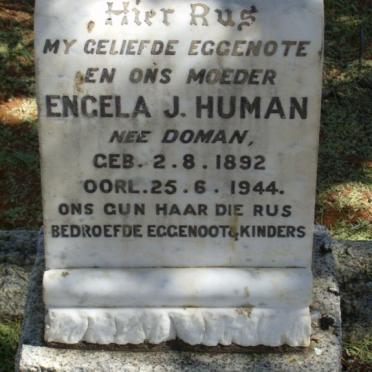 HUMAN Engela J. nee DOMAN 1892-1944
