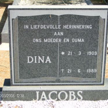 JACOBS Dina 1909-1989