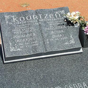 KOORTZEN Hendrik Johannes 1947-2005 &amp; Hendrieka Jacoba 1950-