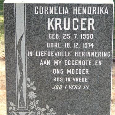 KRUGER Cornelia Hendrika 1950-1974