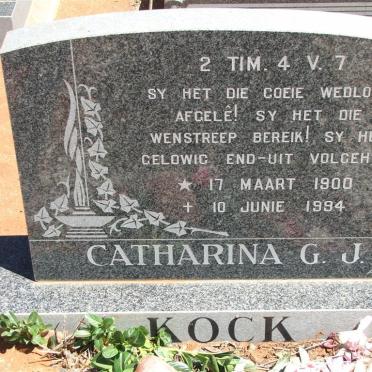 KOCK Catharina G.J. 1900-1994