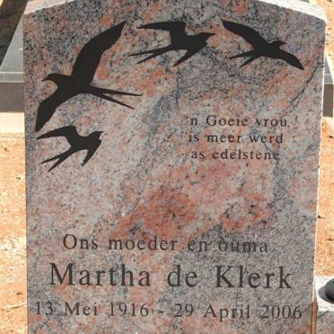 KLERK Martha, de 1916-2006