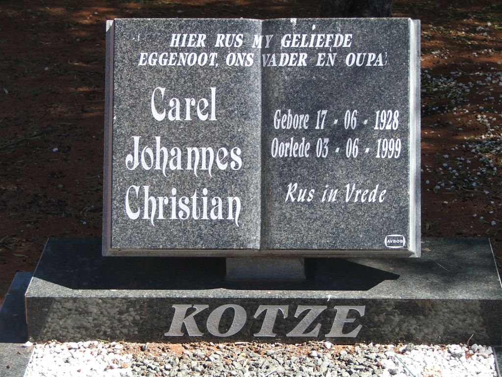 KOTZE Carel Johannes Christian 1928-1999