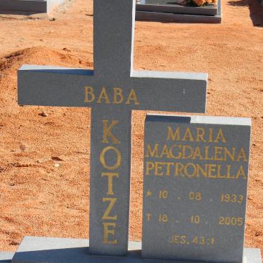 KOTZE Maria Magdalena Petronella 1933-2005