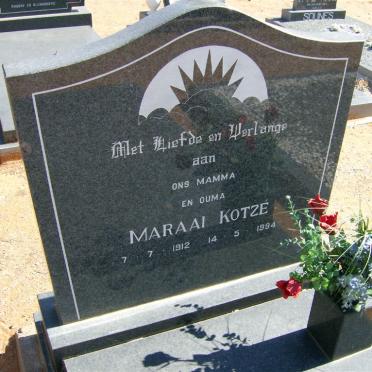 KOTZÉ Maraai 1912-1994