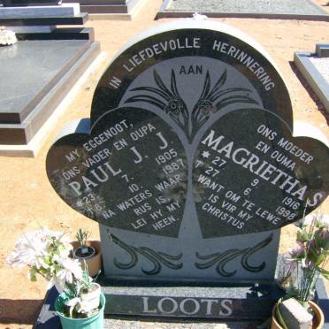 LOOTS Paul J.J. 1905-1987 &amp; Magrietha S. 1916-1998