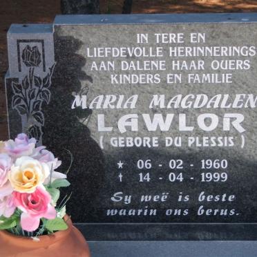 LAWLOR Maria Magdalena nee DU PLESSIS 1960-1999