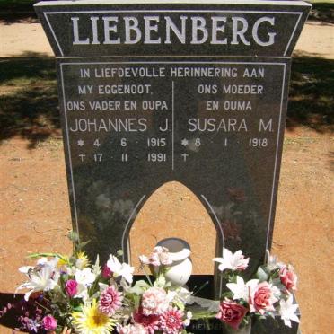 LIEBENBERG Johannes J. 1915-1991 &amp; Susara M. 1918-