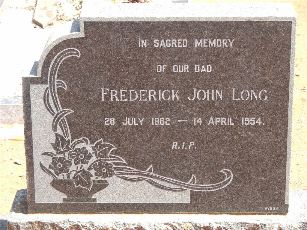 LONG Frederick John 1862-1954