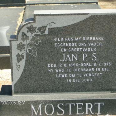 MOSTERT Jan P.S. 1896-1975