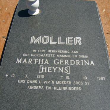 MÖLLER Martha Gerdrina nee HEYNS 1910-1989