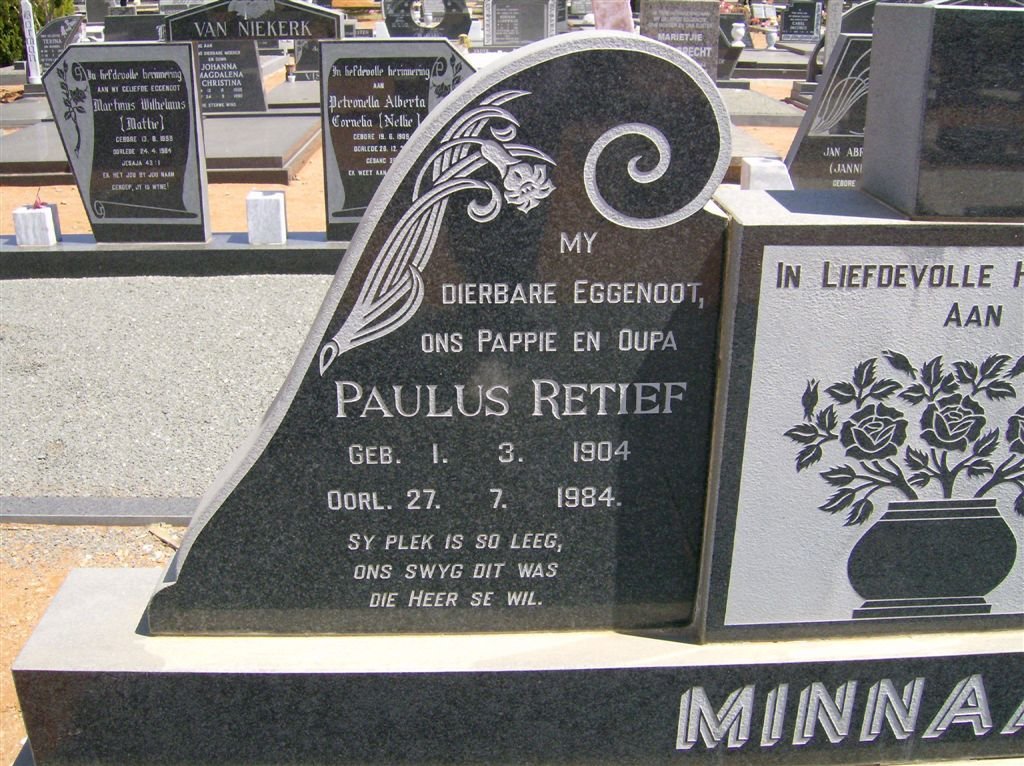 MINNAAR Paulus Retief 1904-1984