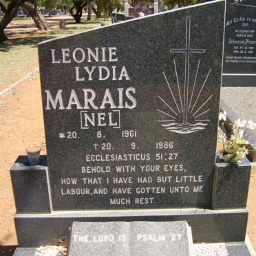 MARAIS Leonie Lydia nee NEL 1961-1986