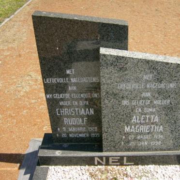 NEL Christiaan Rudolf 1928-1995 &amp; Aletta Magrietha 1934-1998