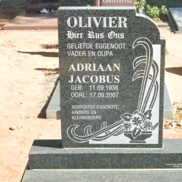 OLIVIER Adriaan Jacobus 1936-2007