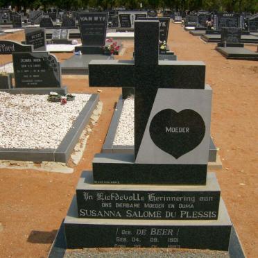 PLESSIS Susanna Salome, du nee DE BEER 1901-1983