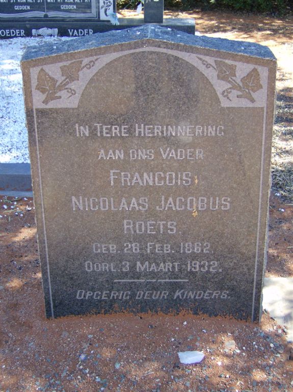 ROETS Francois Nicolaas Jacobus 1862-1932