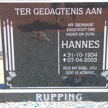 RUPPING Hannes 1934-2003