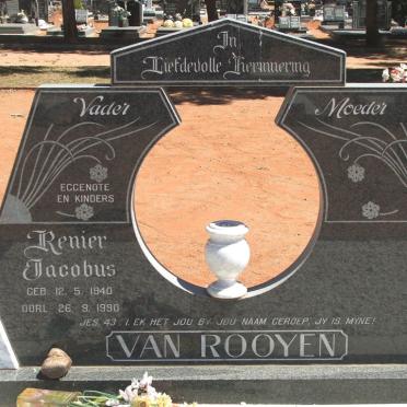 ROOYEN Renier Jacobus, van 1940-1990