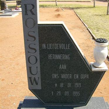 ROSSOUW Andries Jacobus 1919-1995