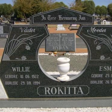 ROKITTA Willie 1922-1994 &amp; Esma 1934-1998