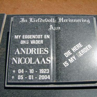 RAND Andries Nicolaas, du 1923-2004 &amp; Hester Jacoba 1934-