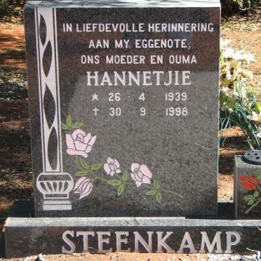 STEENKAMP Hannetjie 1939-1998