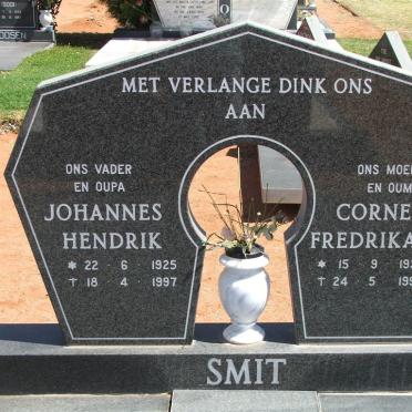 SMIT Johannes Hendrik 1925-1997 &amp; Cornelia Fredrika M. 1930-1997