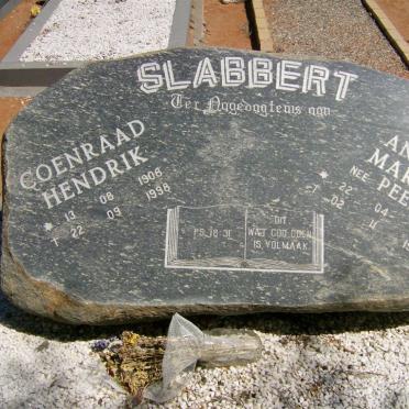 SLABBERT Coenraad Hendrik 1908-1998 &amp; Anna Maria PEENS 1909-1992
