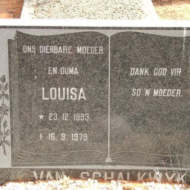 SCHALKWYK Louisa., van 1893-1979