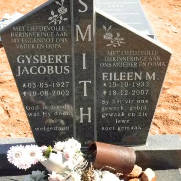 SMITH Gysbert Jacobus 1927-2002 &amp; Eileen M. 1933-2007 :: JACOBS Eileen Maranais 1956-